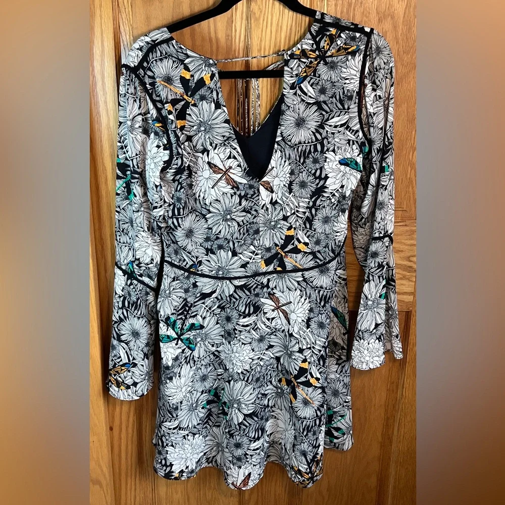 Sam Edelman Long Sleeve Firefly Print Dress - Picture 3 of 12